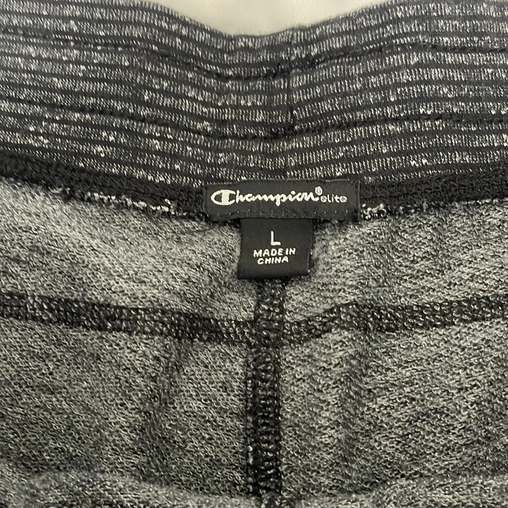 CHAMPION Elite Gray Black Stripe Jogger Sweatpants - Size L - Picture 11 of 14